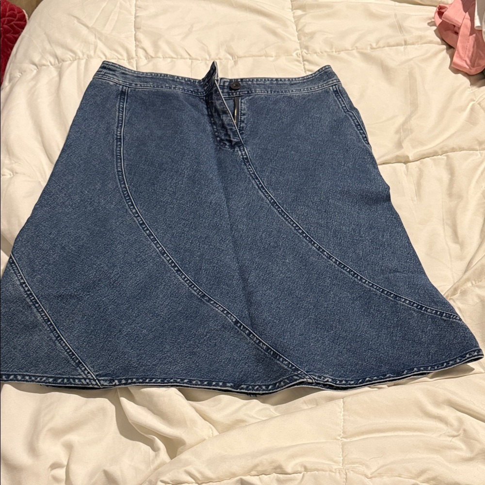 Axcess Asymmetrical Denim Skirt - Blue